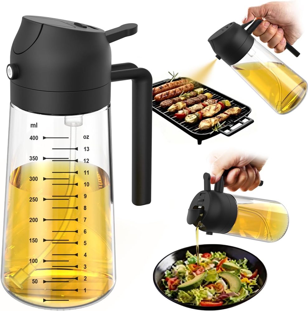 TrendPlain 16oz glass olive oil sprayer