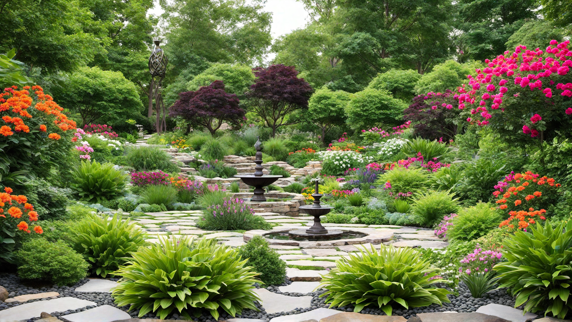 Yard Art Sculpture as a Focal Point