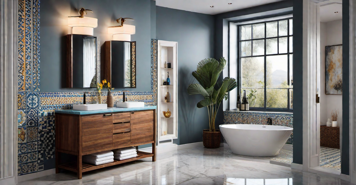 Artistic Flair: Hand-Painted Ceramic Vessel Sink