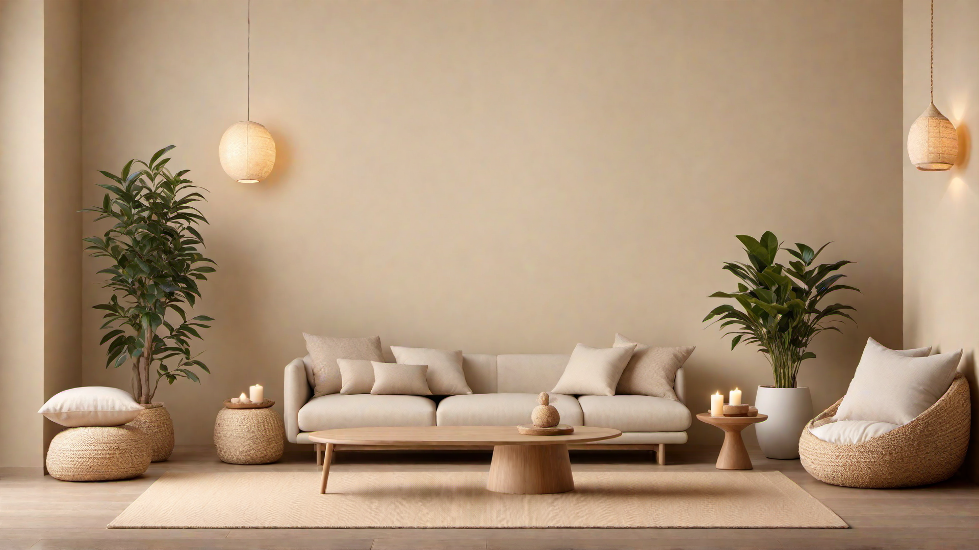 Calm Retreat: Beige Meditation Room for Mindfulness