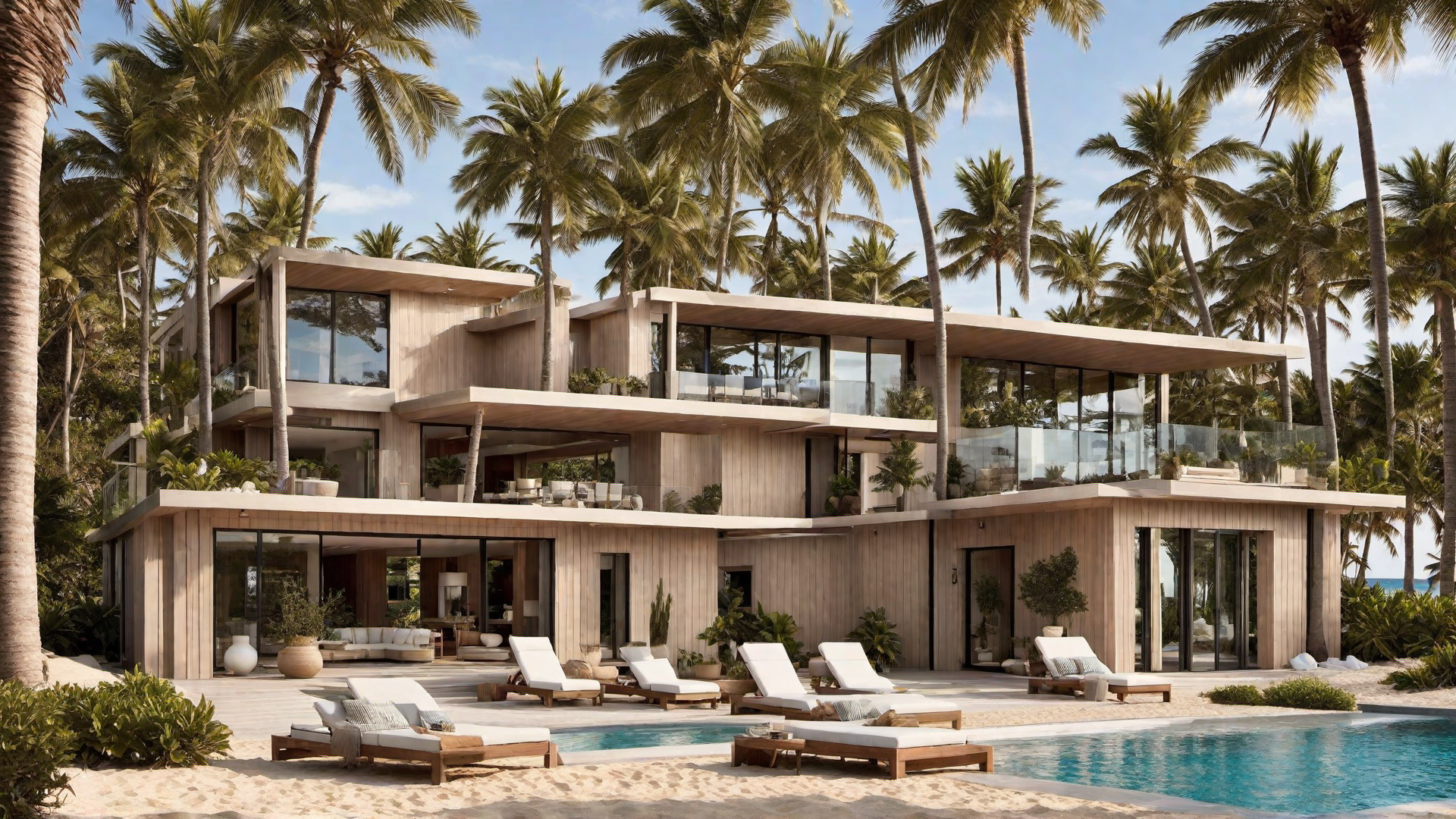 Sandy Neutrals: Beige and Tan Colors for a Beach House Exterior