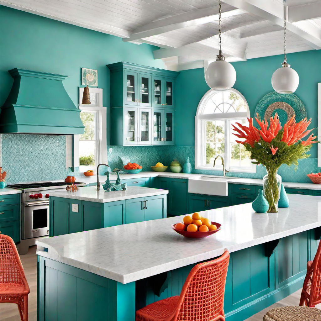 Coral Reef Colors: Vibrant Hues for a Coastal Kitchen