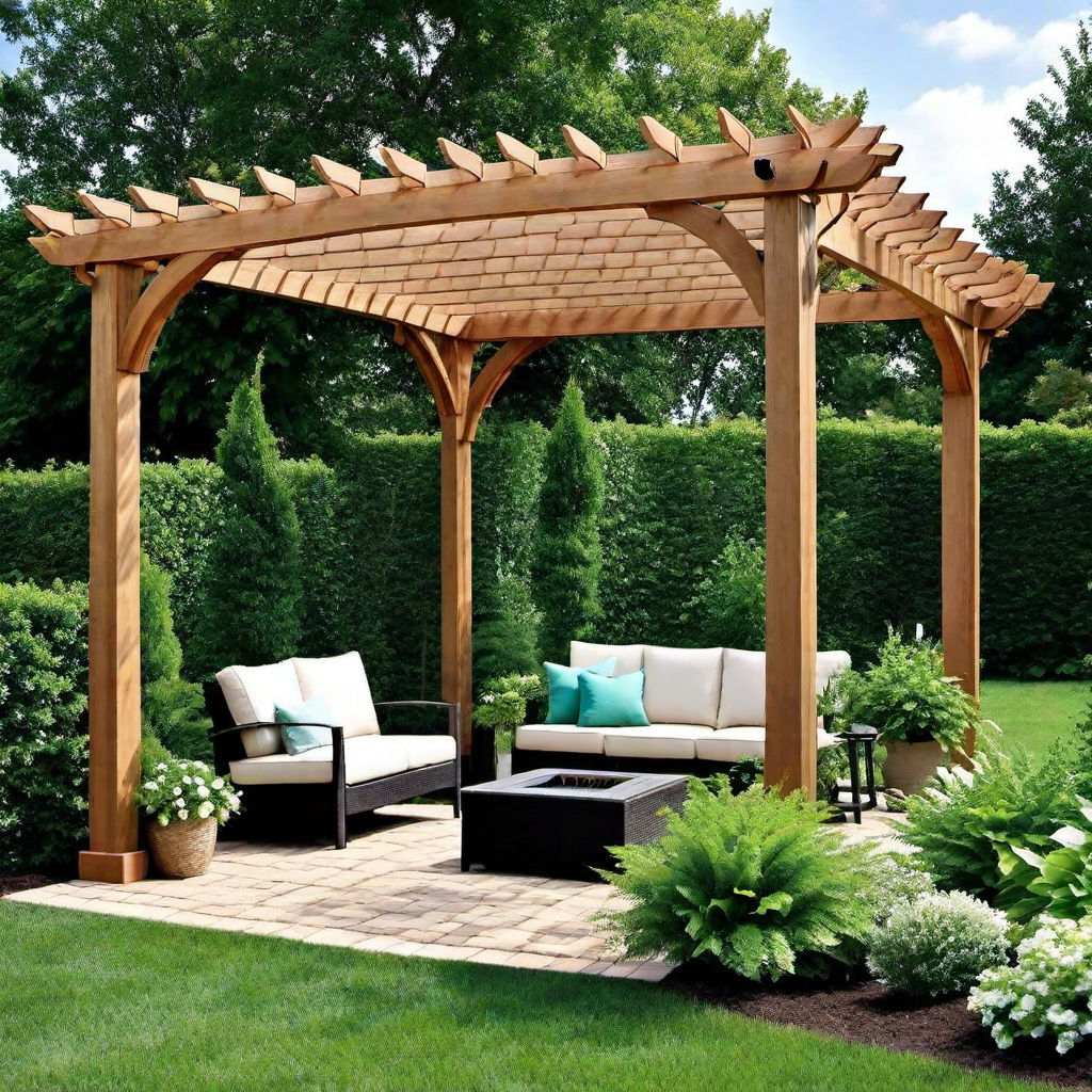 Eco-Friendly Haven: Greenery-Clad Pergola for Natural Cooling