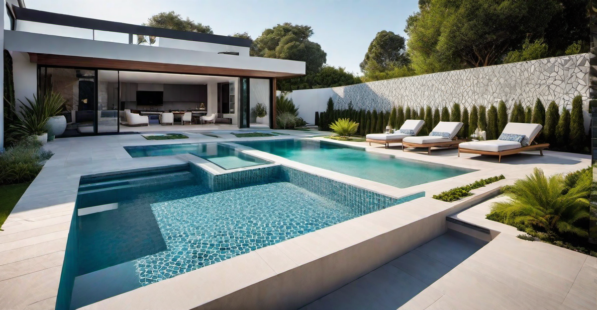 Artistic Flair: Mini Pool with Mosaic Tile Accents