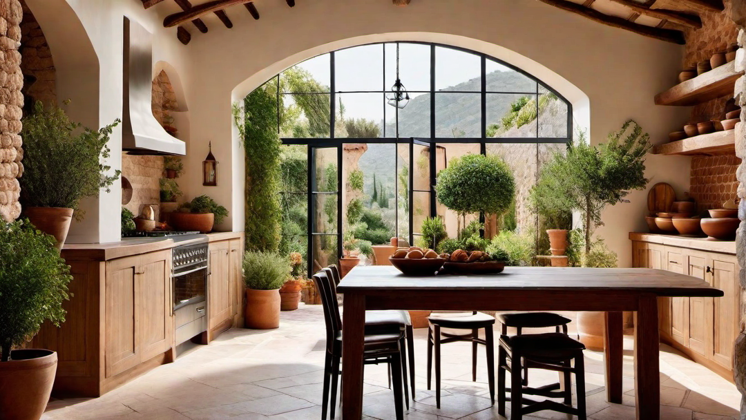 Family-Friendly: Mediterranean Kitchen with Breakfast Nook