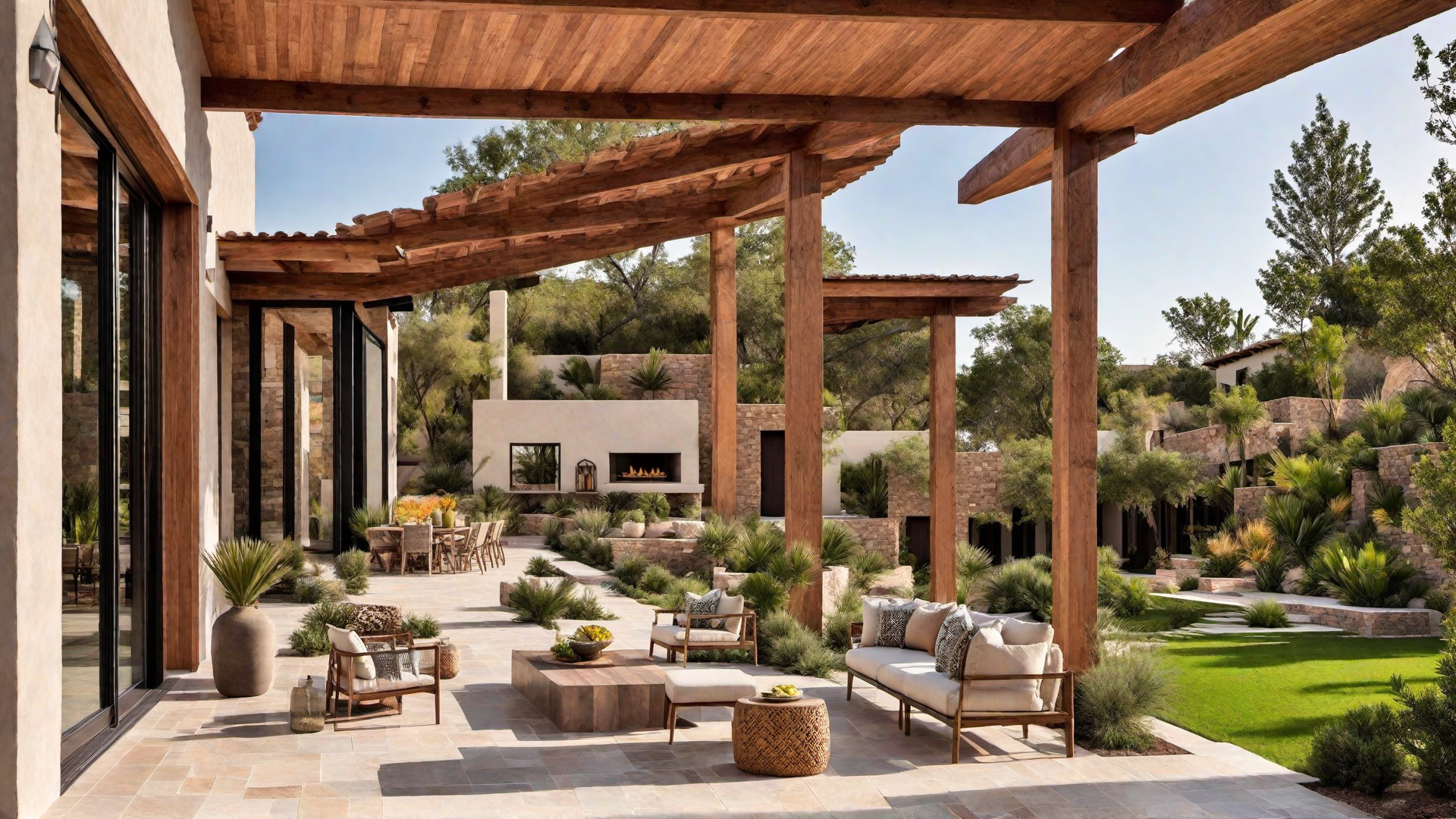 Geometric Architecture with Rustic Touches
