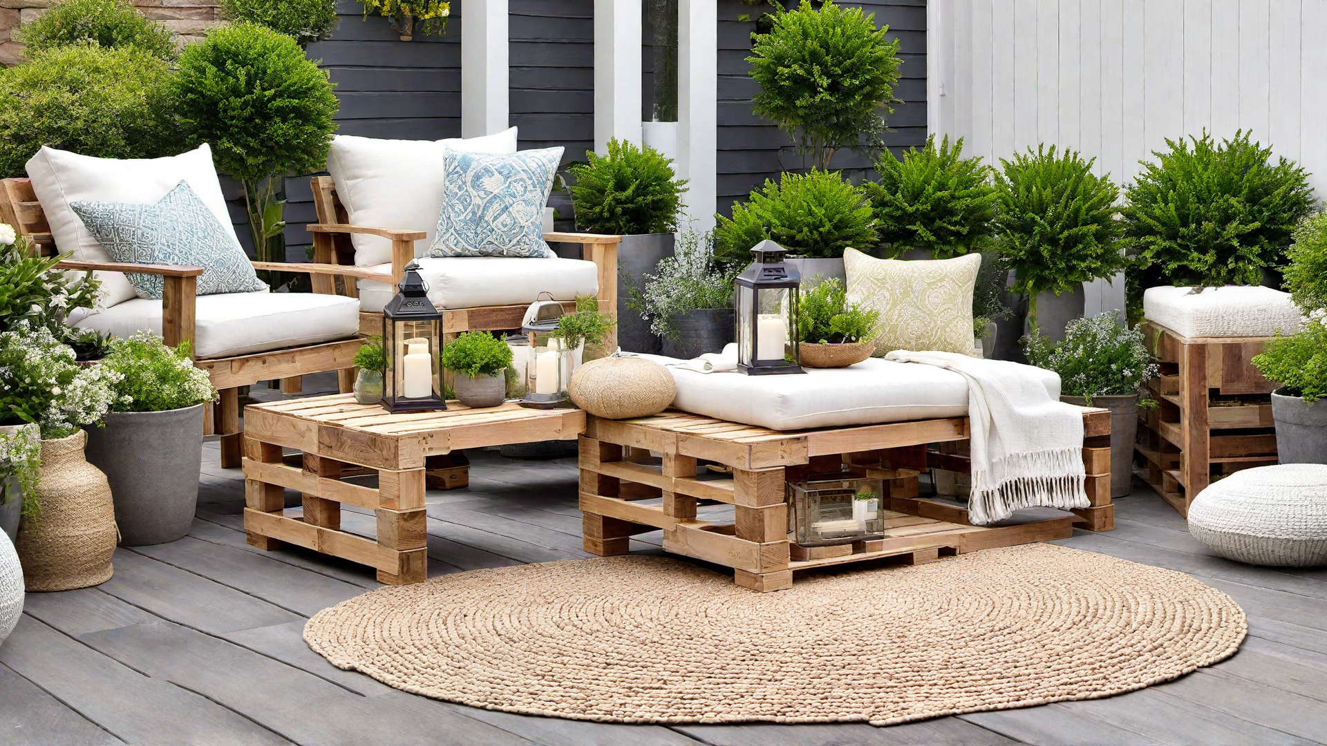 Simple Pallet Footrest for Outdoor Comfort