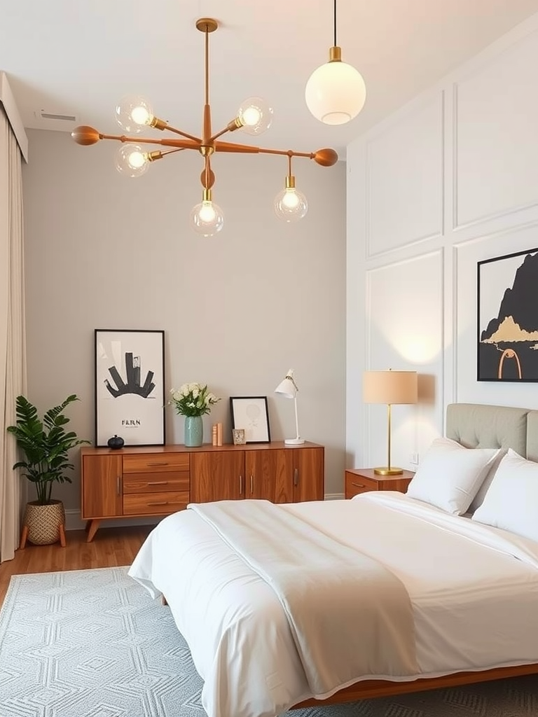 Unique Light Fixtures for Mid-Century Modern Bedrooms