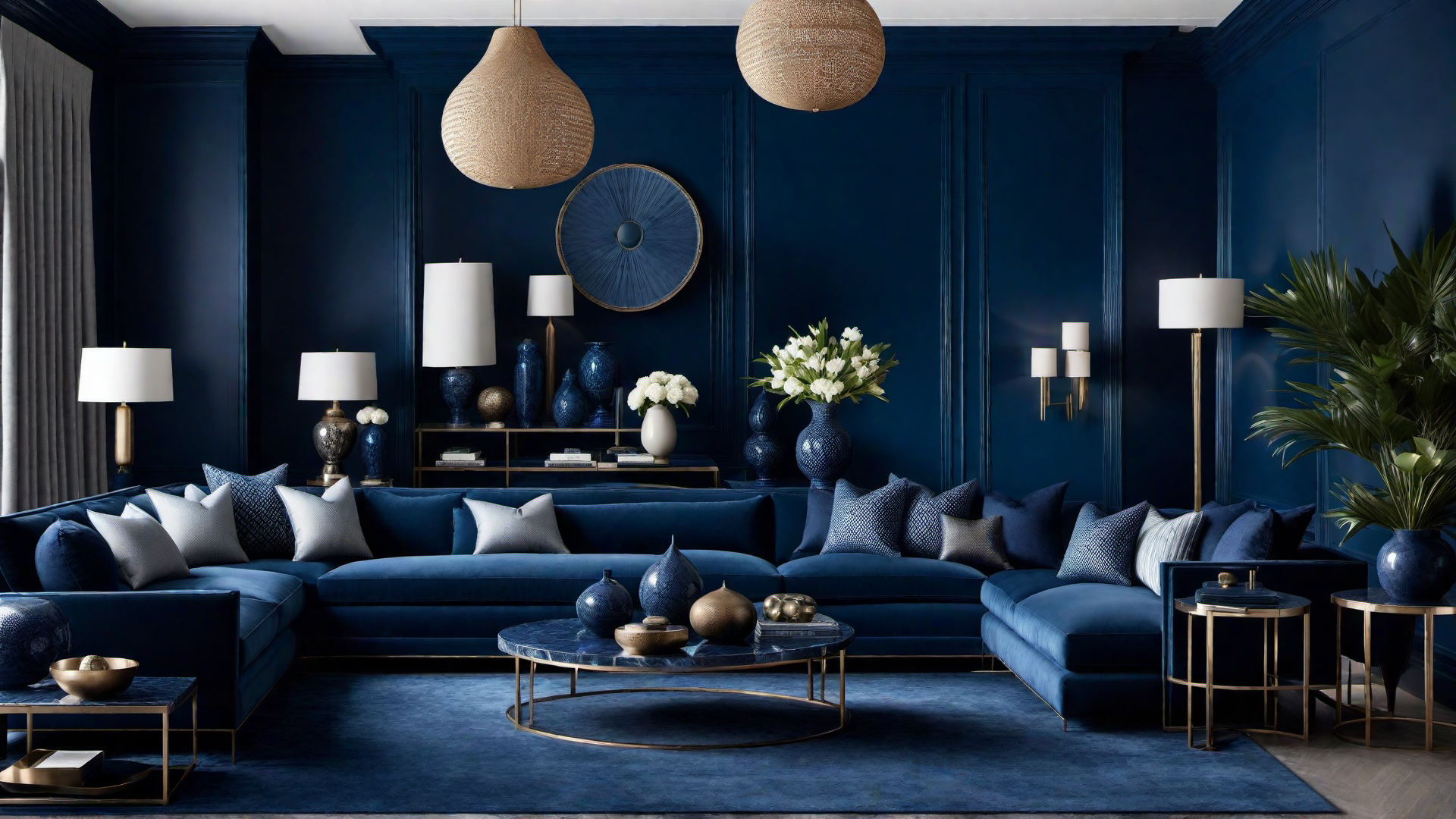 Midnight Magic: Dark Blue Walls