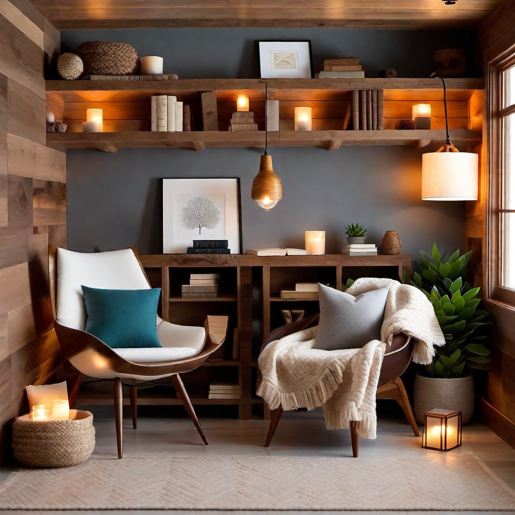 Log Cabin Book Nook for Reading Enthusiasts