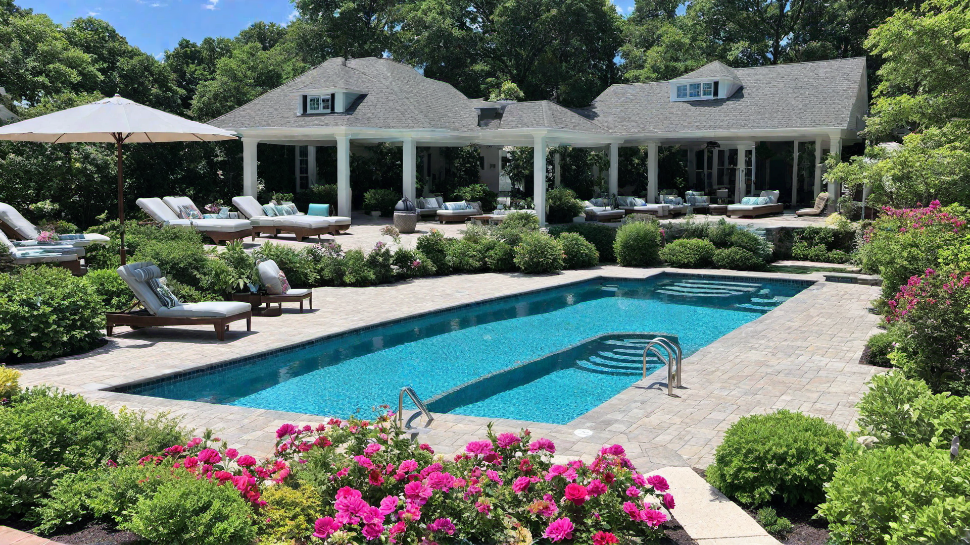 Family Pool with Multiple Sections