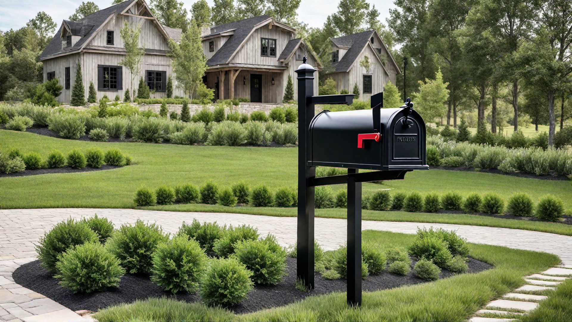 Rustic Mailbox Stand: Country Charm at Farmhouse Driveways