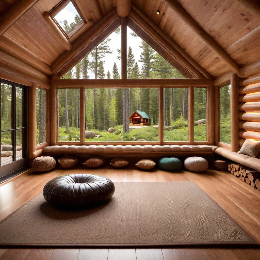 Log Cabin Meditation Room for Peaceful Reflection
