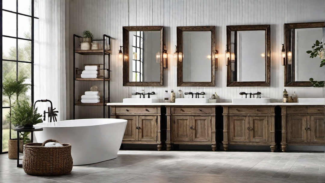 Vintage Touches: Antique Mirrors and Faucets