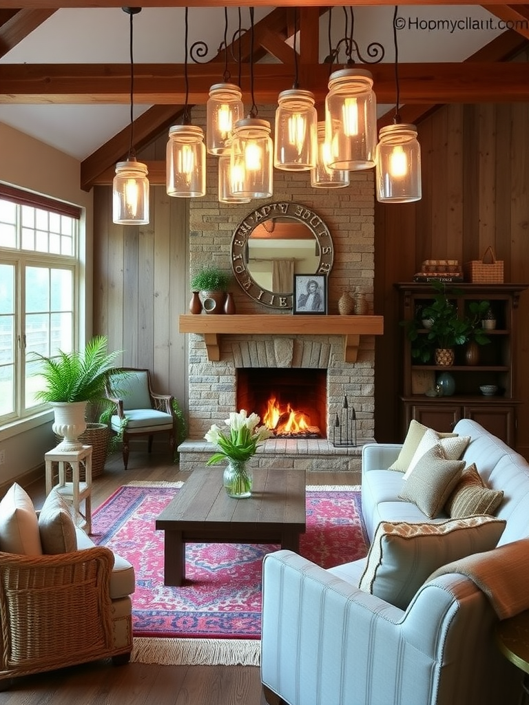 Rustic Mason Jar Lighting