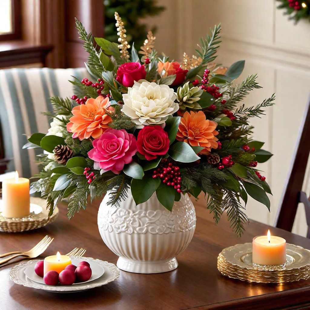 Christmas in Bloom: Floral Arrangements for Cottage Charm