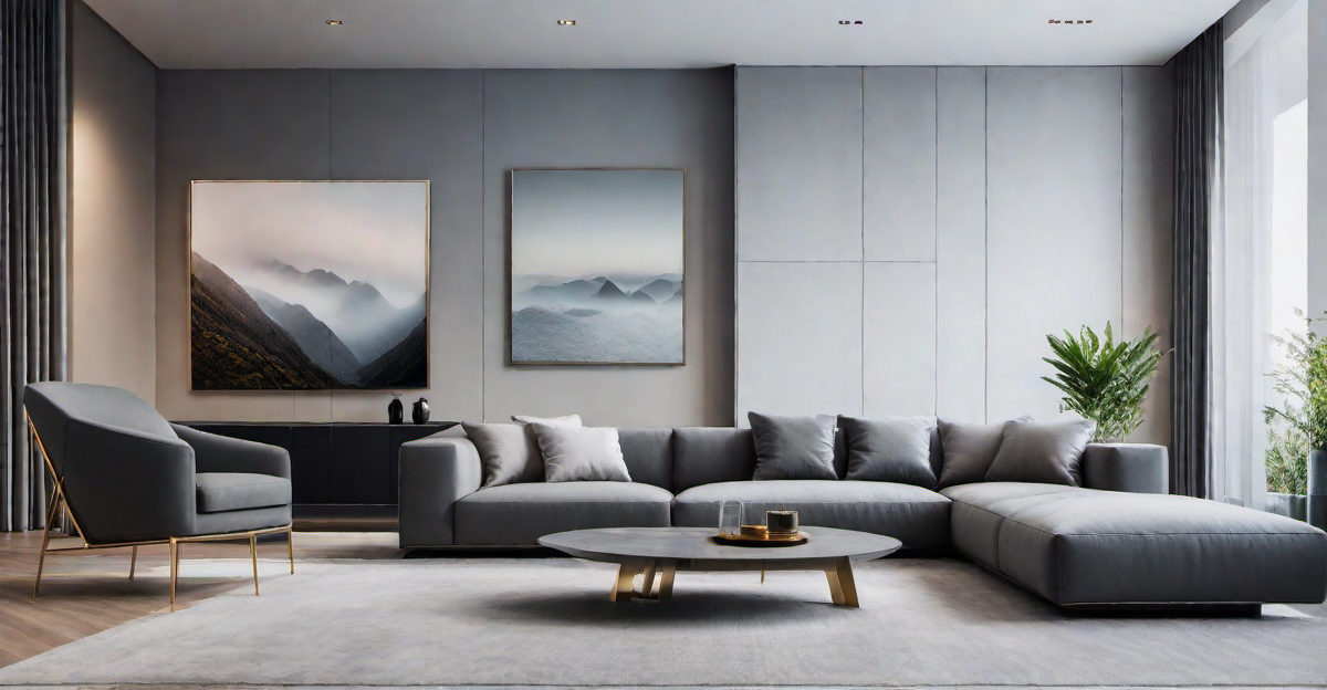 Balancing Grey with Metallic Accents for a Touch of Glamour