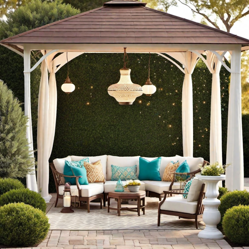 30. Retro Revival: Vintage-Inspired Gazebo Decor