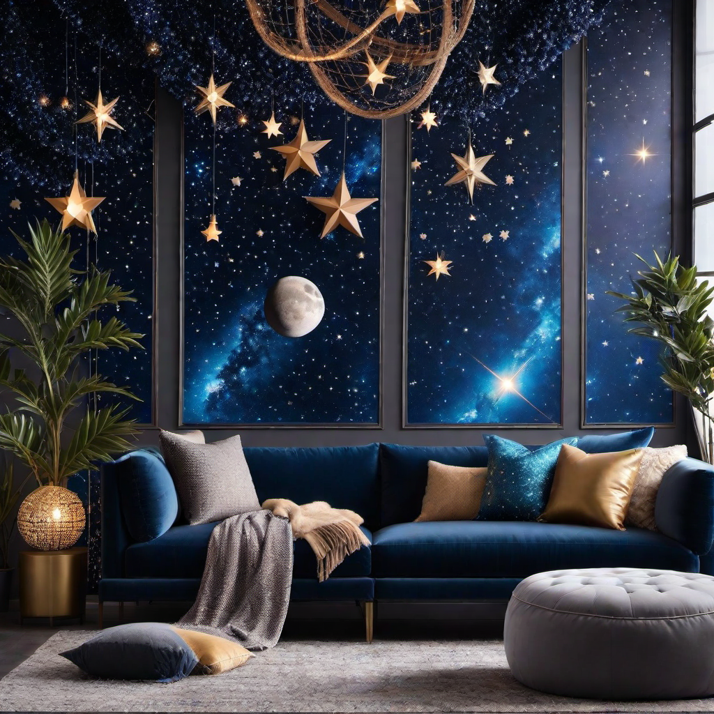 Celestial Dreams: Moody Home Decor with Starry Elements