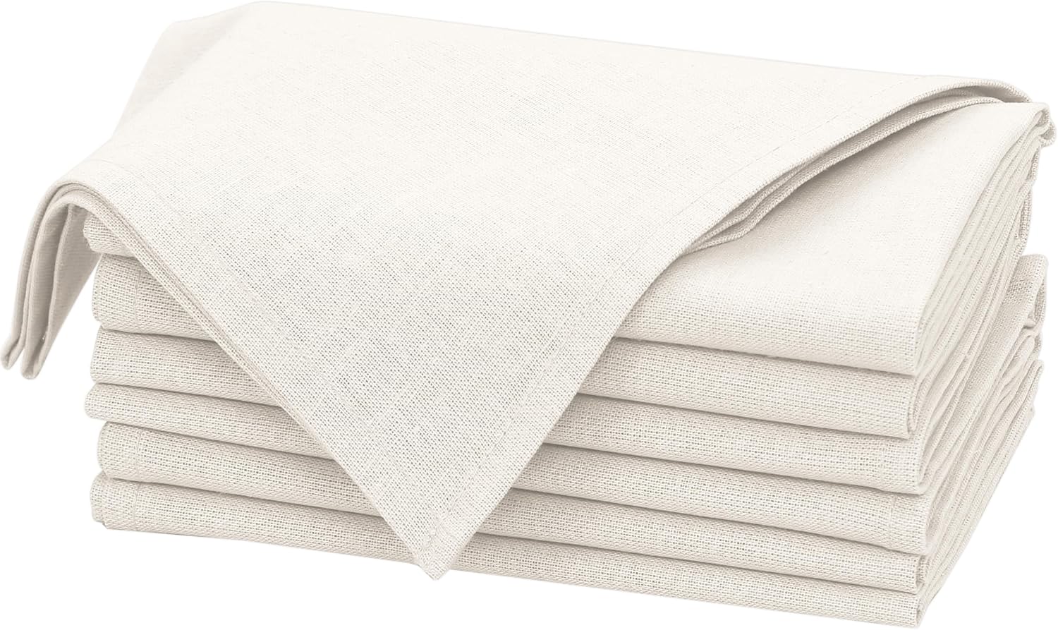 Ivory linen blend napkins set of six