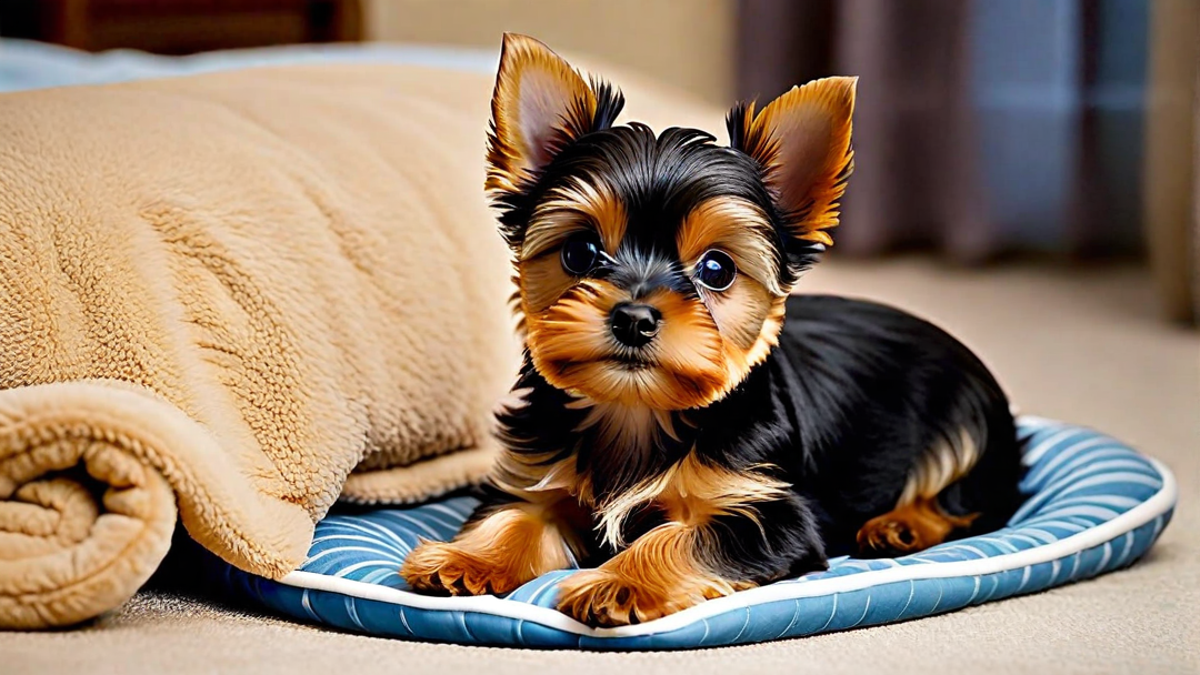 Saying Goodnight: A Yorkie Puppy