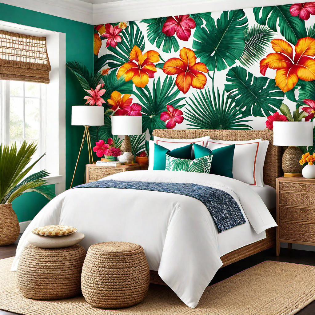 Tropical Paradise: Vibrant Colors in the Bedroom