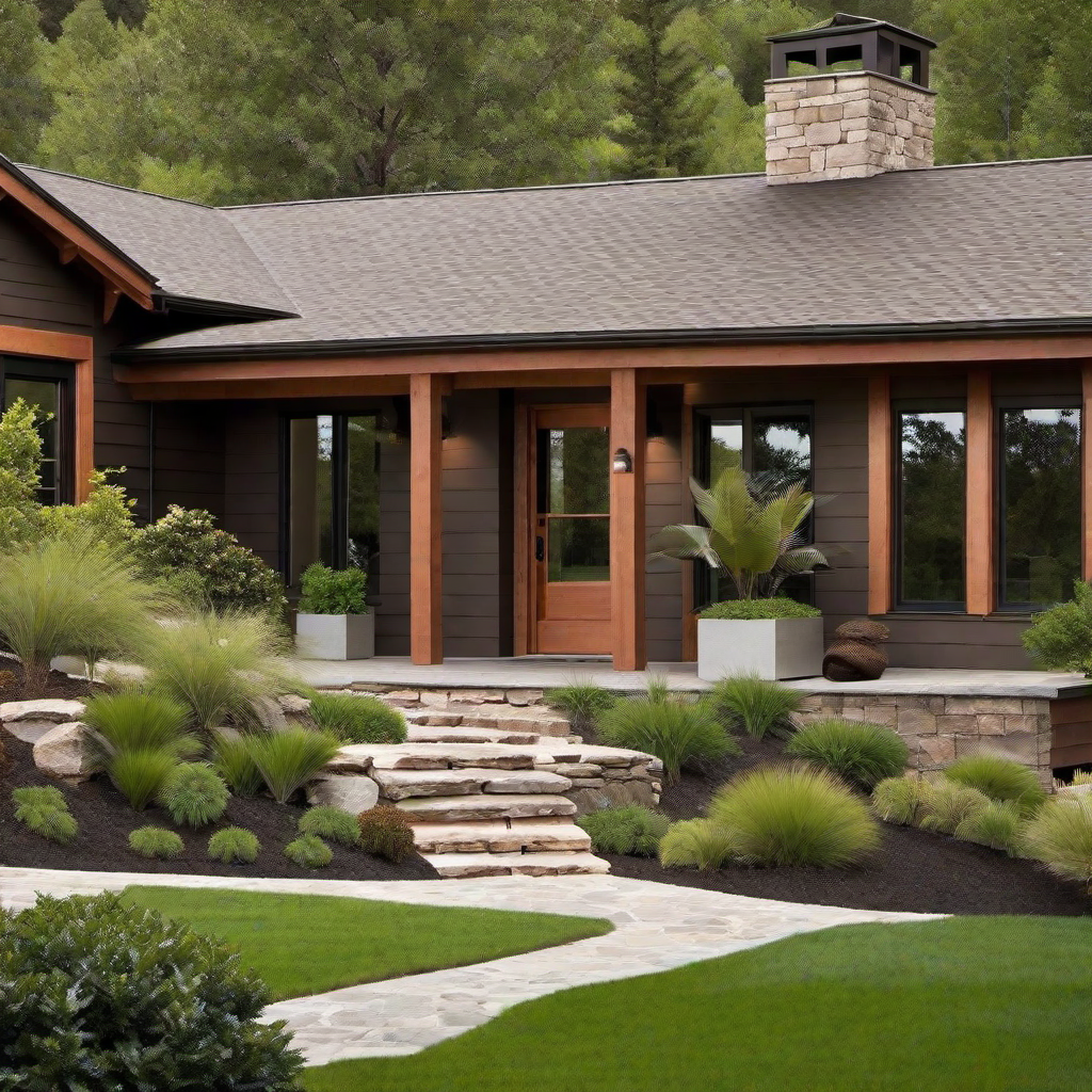 Mountain Retreat: Earthy Brown House Exterior Colors