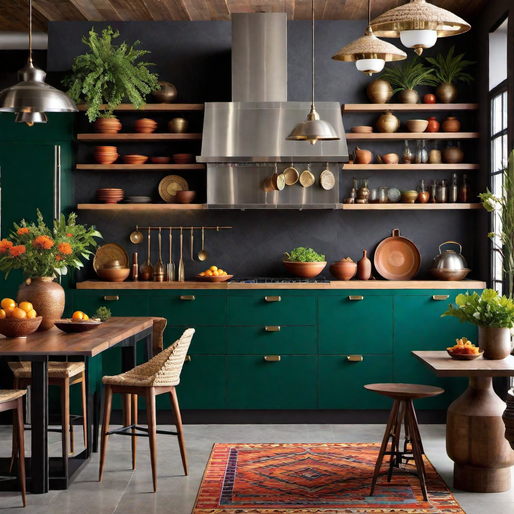 Global Influence: Eclectic Kitchen Worldly Decor