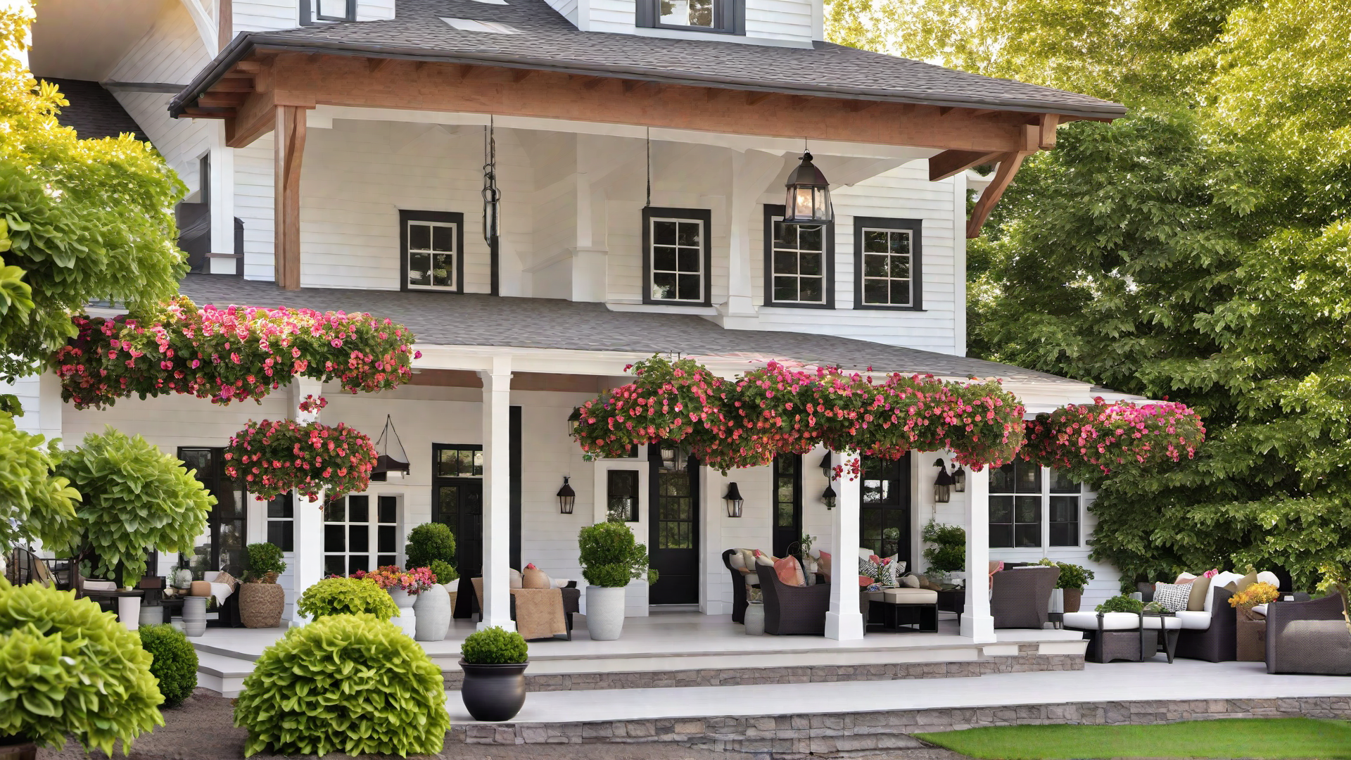 Large Front Porch Perfect for Entertaining