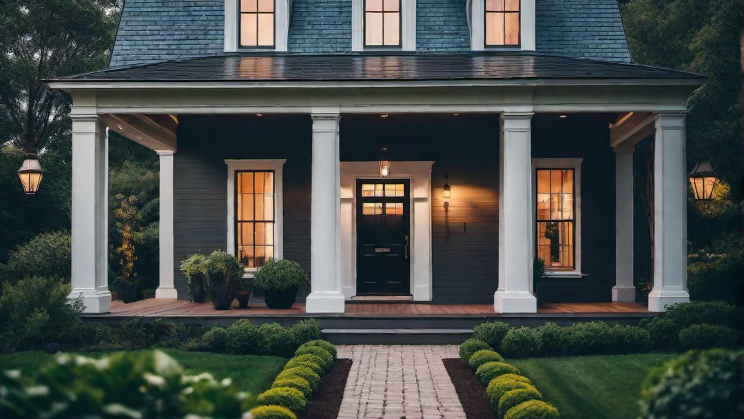 Farmhouse with Double Front Doors and Side Windows