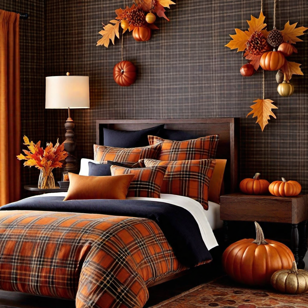 Rustic Charm: Wood Accents and Plaid Prints