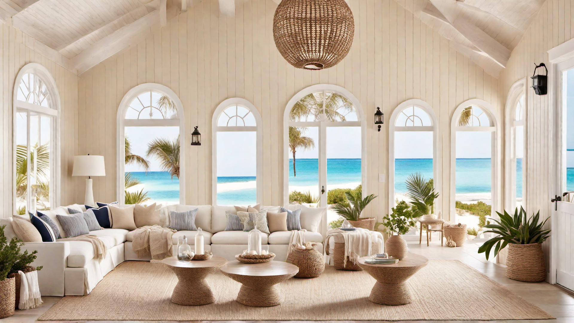 Coastal Inspiration: Beige Beach House Interior