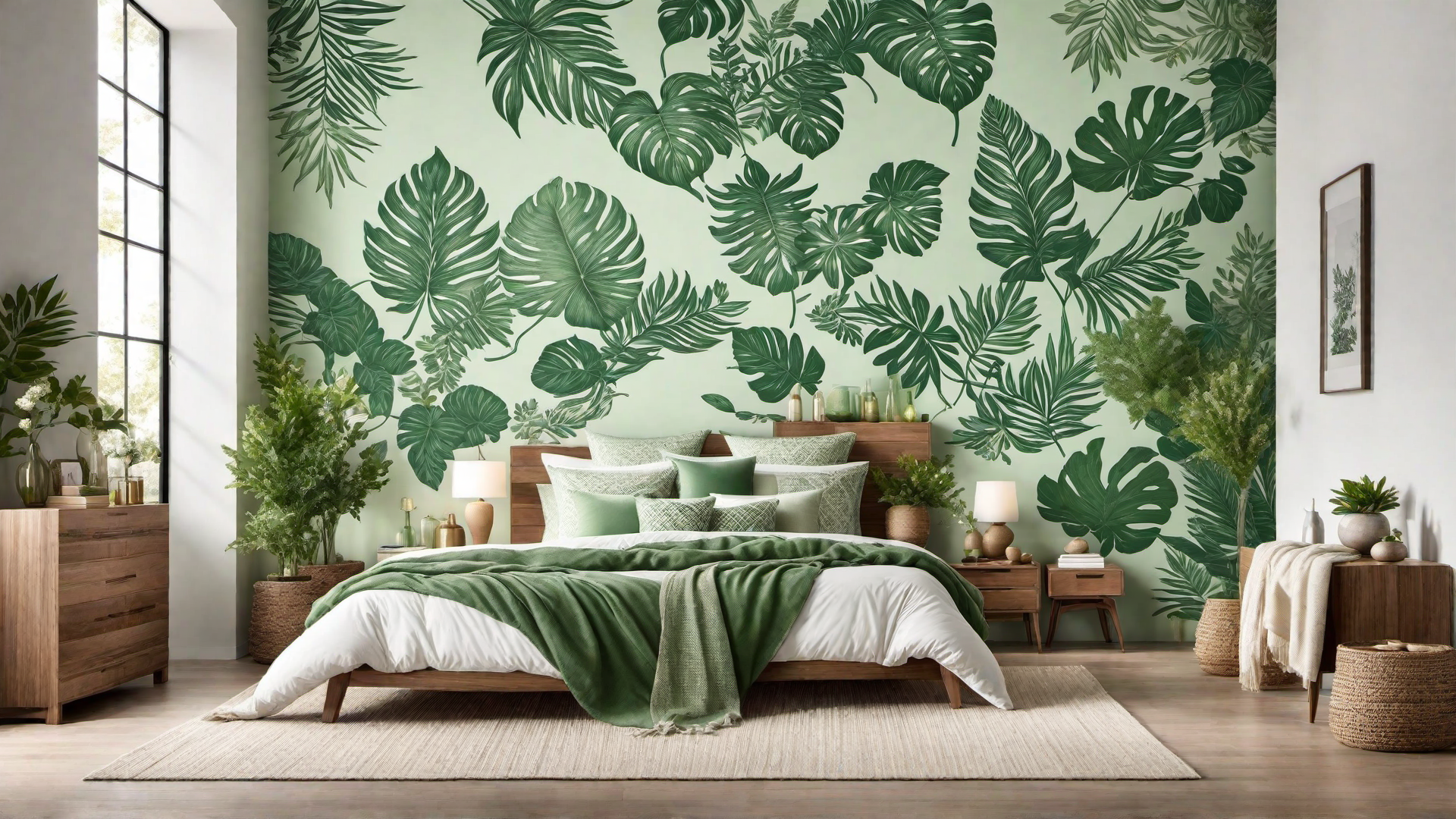 Forest Retreat: Green Bedroom with Nature Inspired Elements