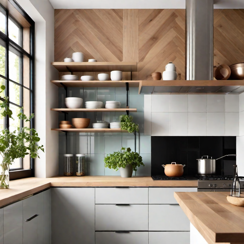 16. Scandinavian Kitchen Shelving: Open and Functional Storage Ideas