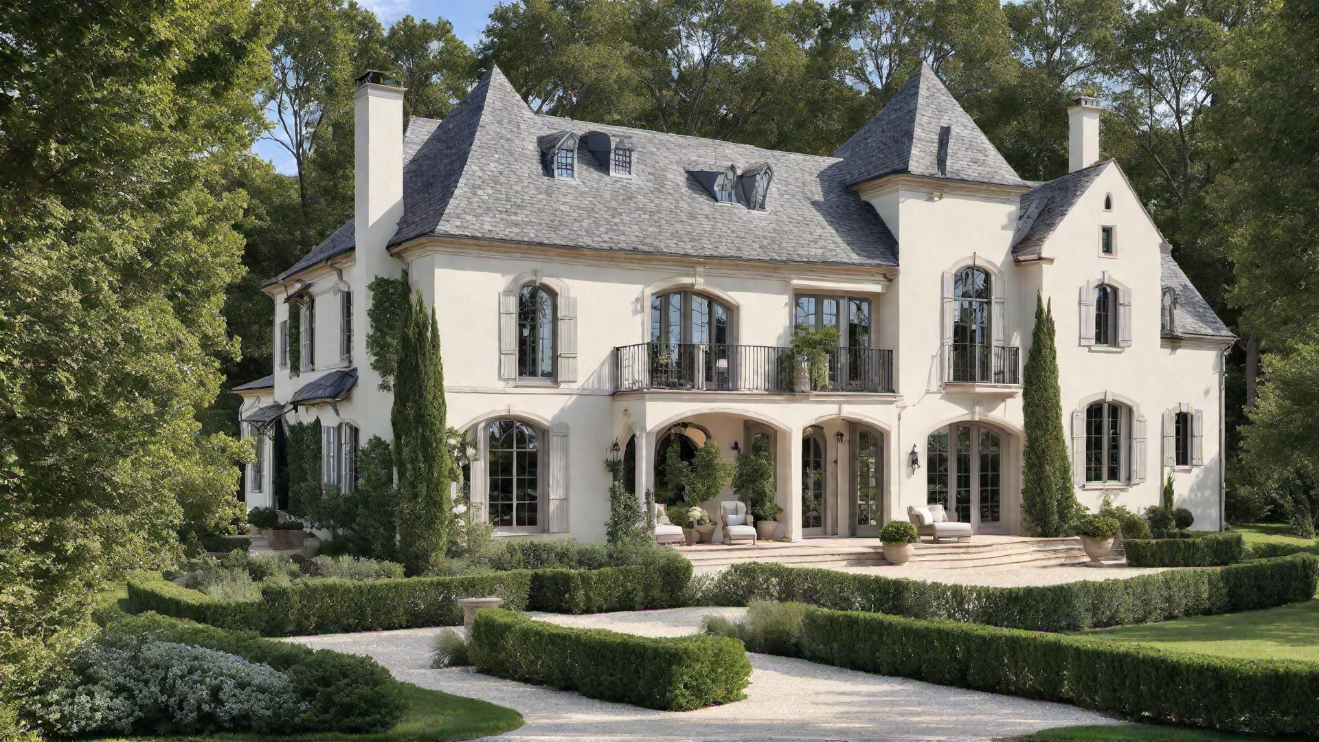 French Country Style Arched Windows