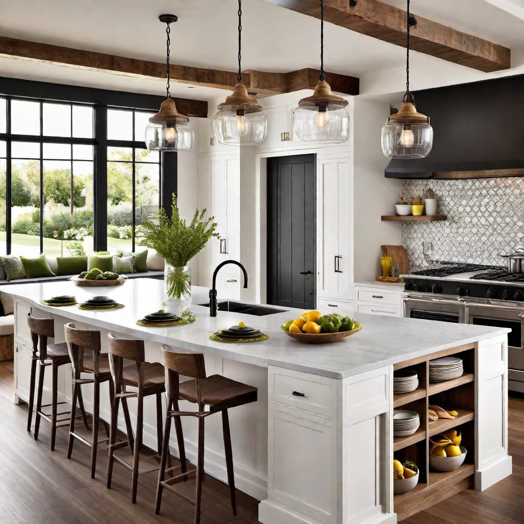 Functional Islands: Centerpieces of Rustic Modern Kitchens