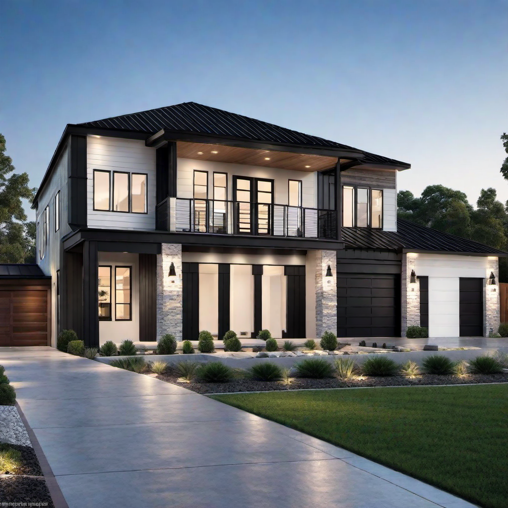 Monochrome Magic: Black and White Themes in Modern Barndominiums