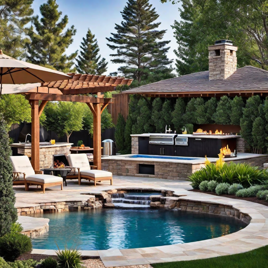 Outdoor Barbecue Haven: Grilling and Entertainment Area Designs