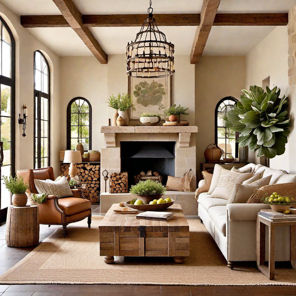 French Countryside: Cozy Home Living Room with Provencal Style