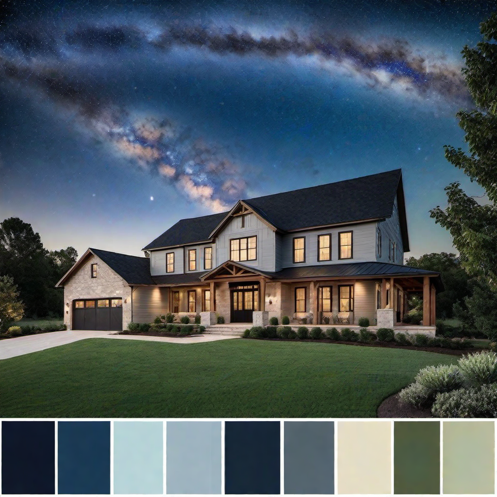 Farmhouse Shades Mimicking a Starry Night Sky