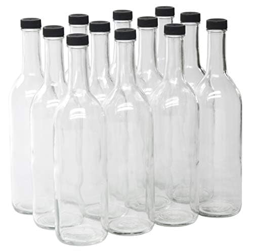 North Mountain Supply 750ml Clear Glass Bordeaux Wine Bottle