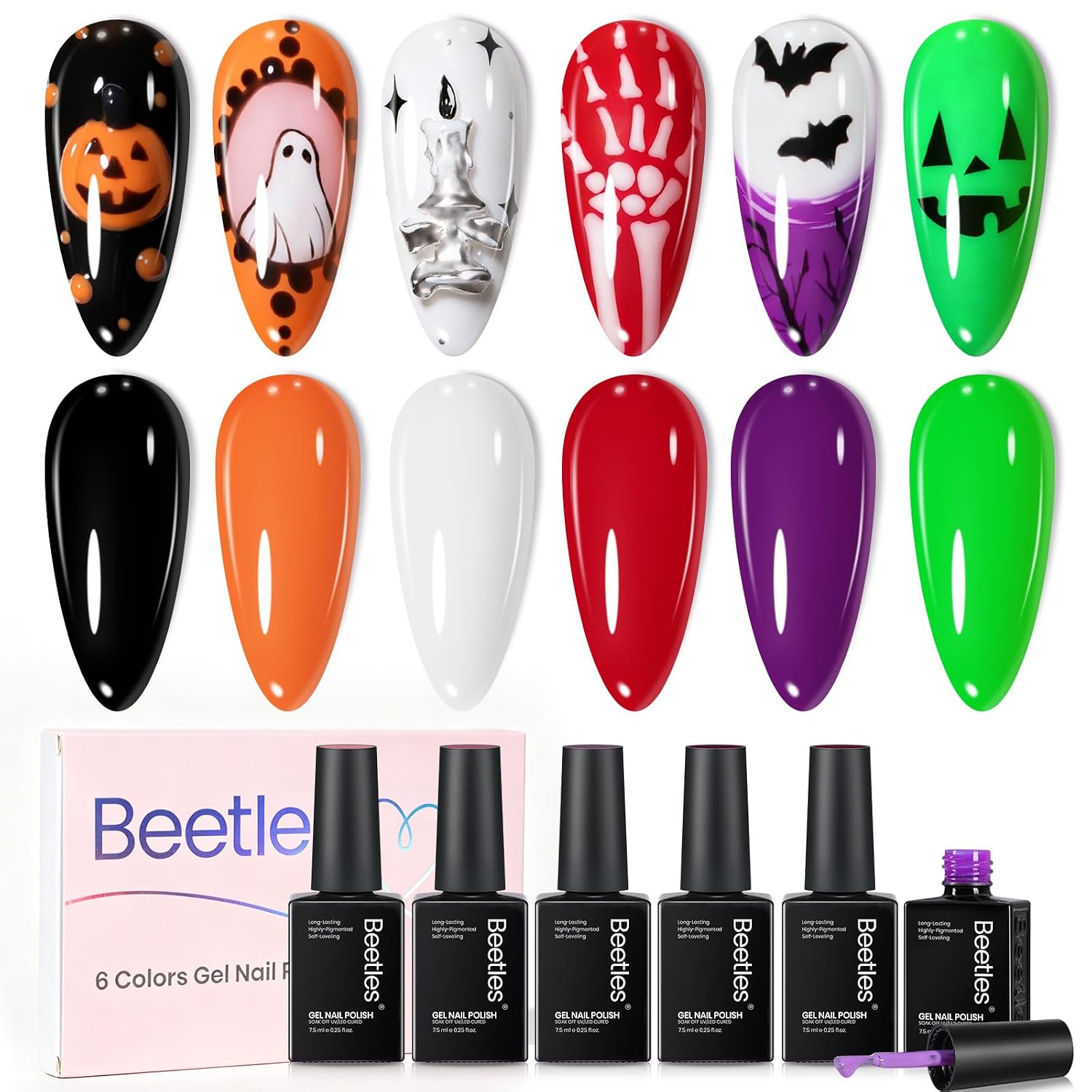 Beetles Halloween Spell gel nail polish set