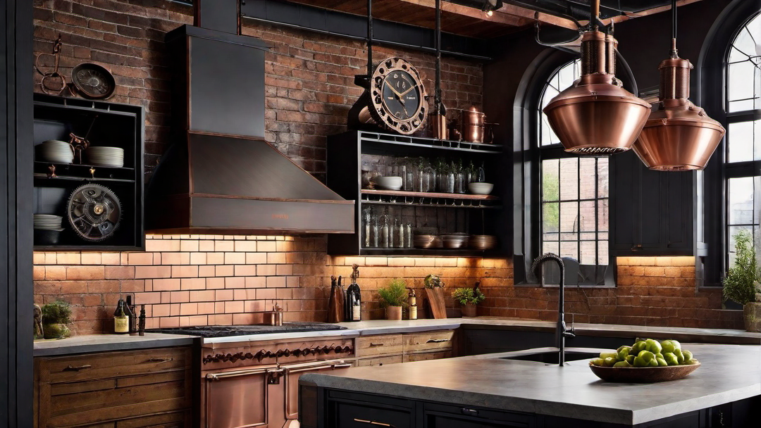 Steampunk Influence in Industrial Kitchen Decor