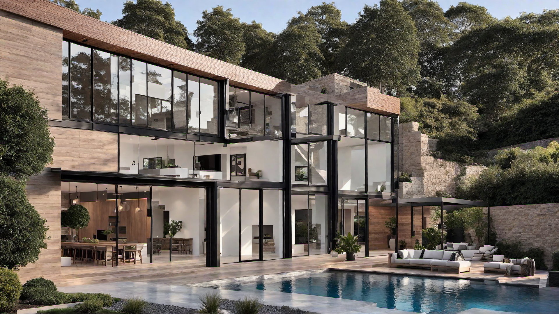 Industrial Outdoor Showers: Contemporary Luxury