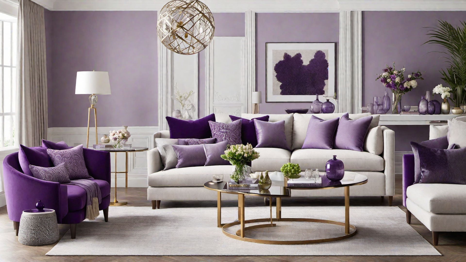 Purple Side Tables for Convenient Surface Space