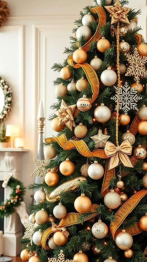Glistening Gold and Silver Accents
