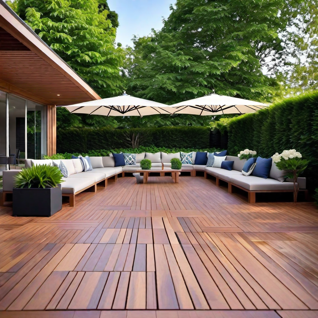 Natural Retreat: Deck Surrounded by Trees and Plants