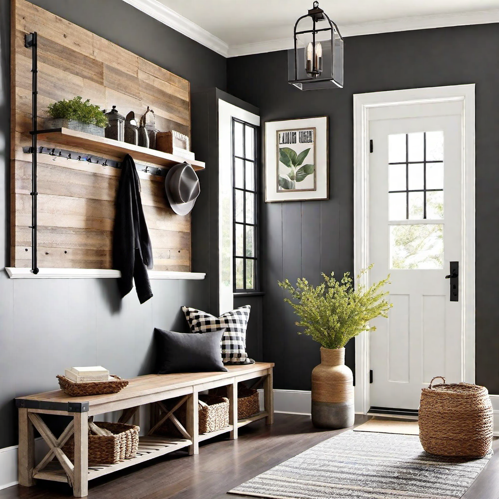 Industrial Farmhouse Entryway Decor