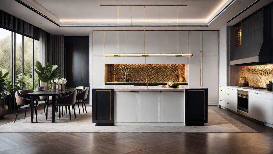 Art Deco Glamour: Gilded Accents and Geometric Patterns