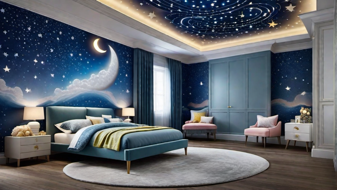 Glowing Galaxy: Illuminated Ceiling in Children